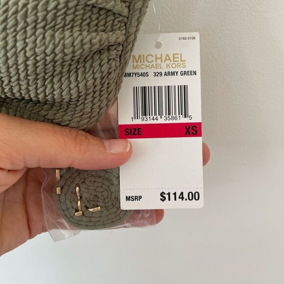 Michael Kors Army Green sizs XS new with tags top only - Picture 2 of 6
